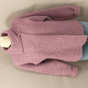 Thick Soft Cardigan Eileen Fisher Lavender Orchid Alpaca Wool Silk Blend Hekke